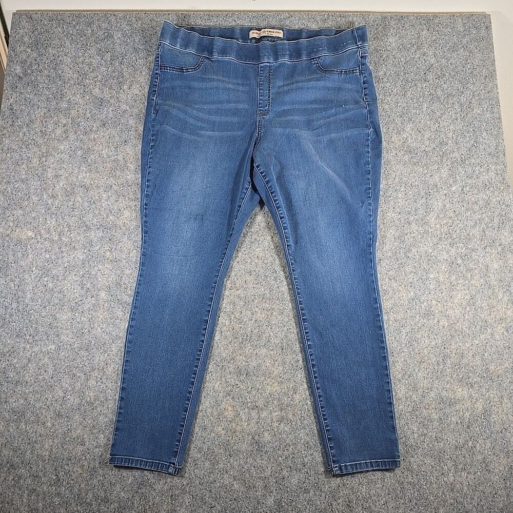 People's Liberation Jeggings Skinny Jeans Plus Size 22W Womens Medium Wash Blue
